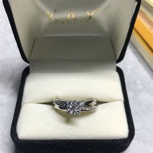 Size 5 14k white gold wedding ring